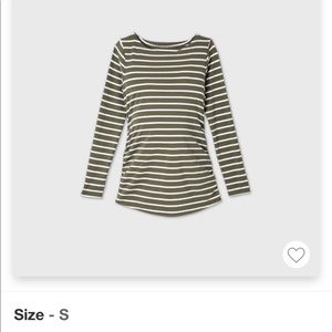 Maternity boatneck long sleeve t shirt